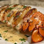 Creamy Garlic Butter Lobster Tails close-up