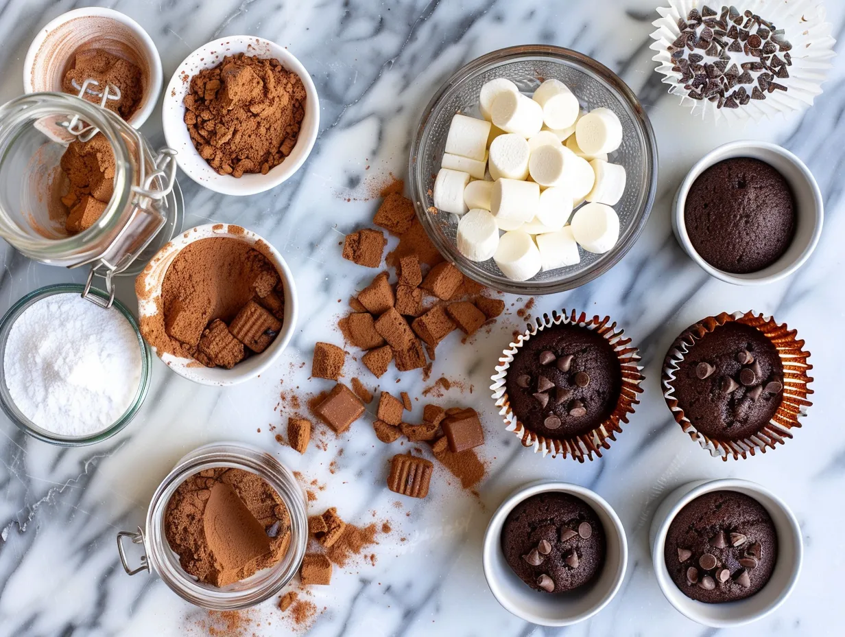 Decadent Chocolate Smores Cupcake Ingredients