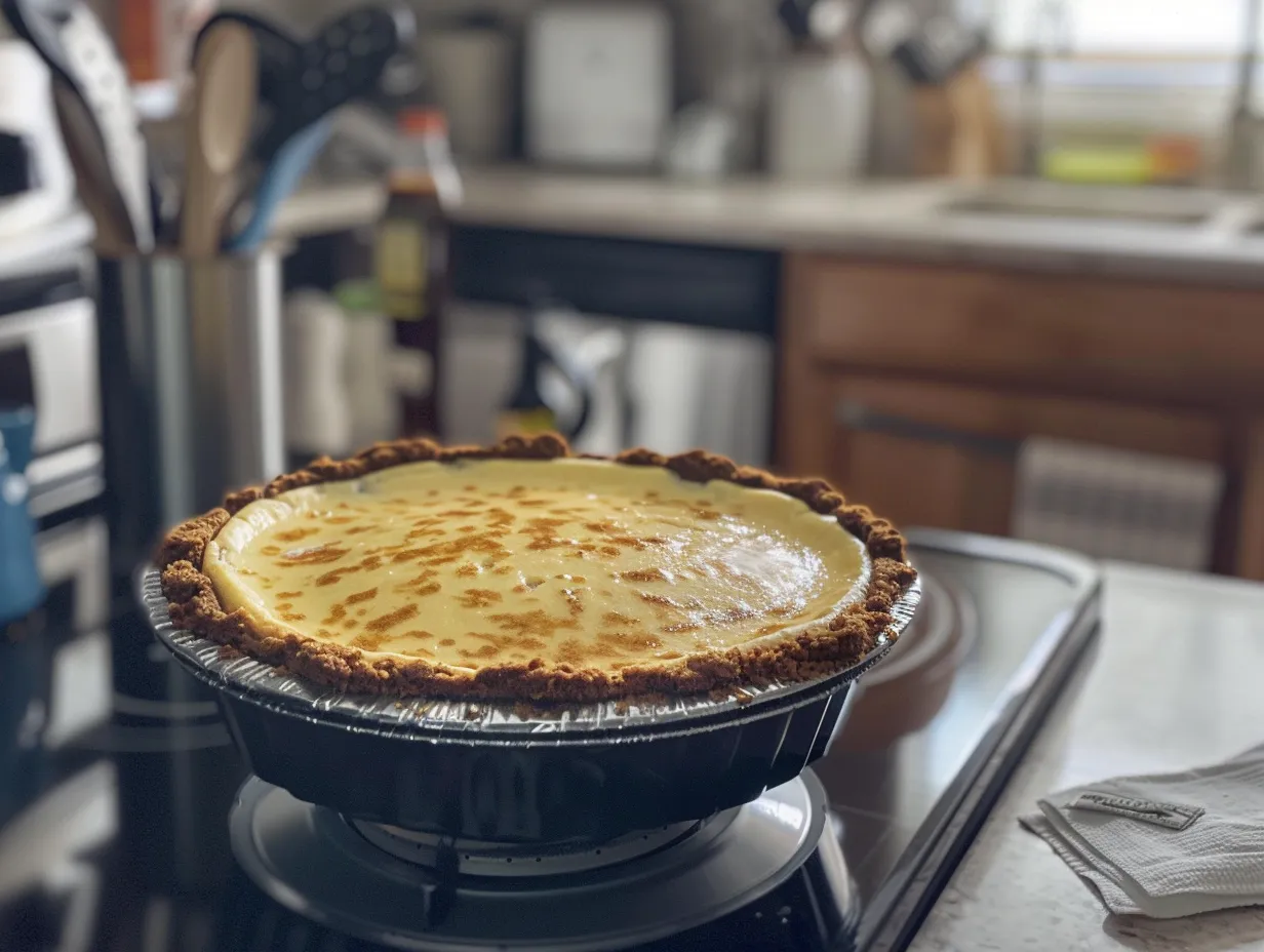 Finished no-bake key lime pie