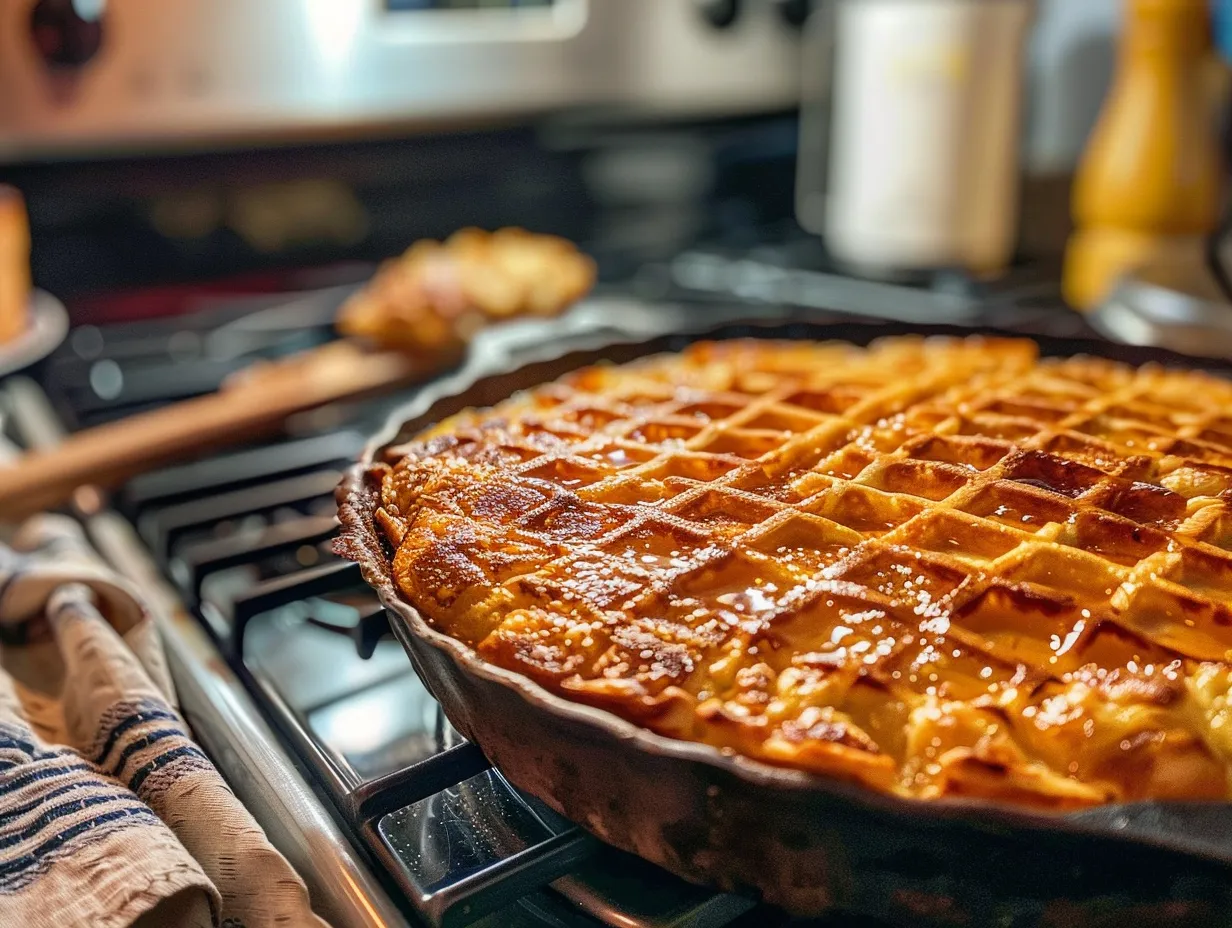 Finished Sausage Maple Waffle Bake