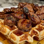 Sausage Maple Waffle Bake