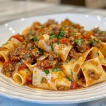 Italian Drunken Noodles Dish