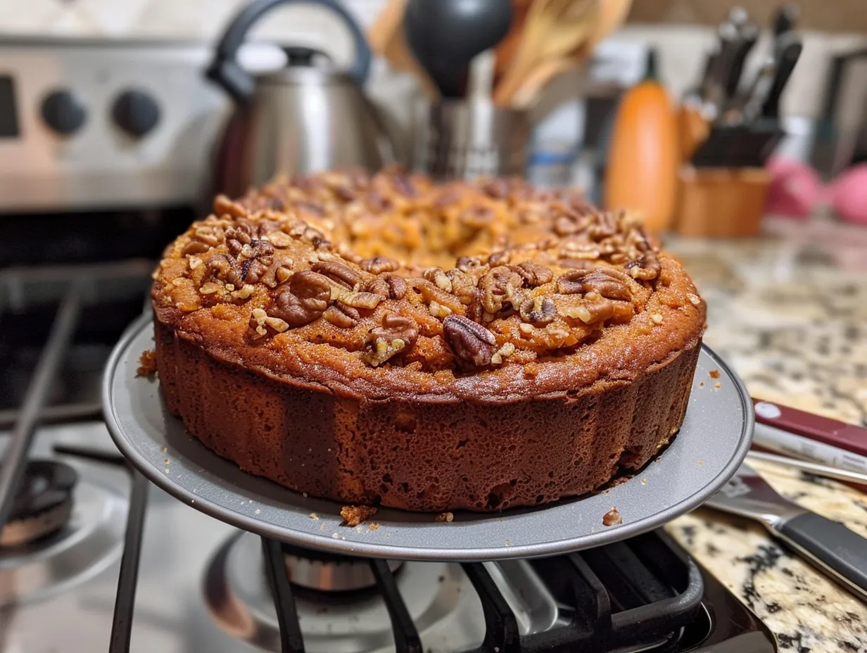A satisfying finish enjoying your pumpkin coffee cake