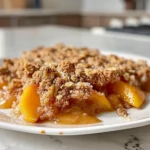 easy canned peach crisp