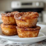 A stack of warm cinnamon sugar french toast muffins