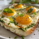 baked eggs with asparagus