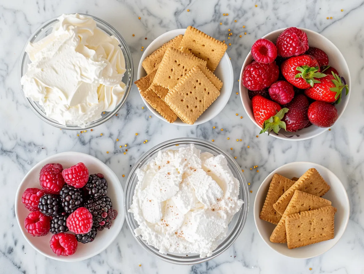 Berry Cheesecake Salad Ingredients