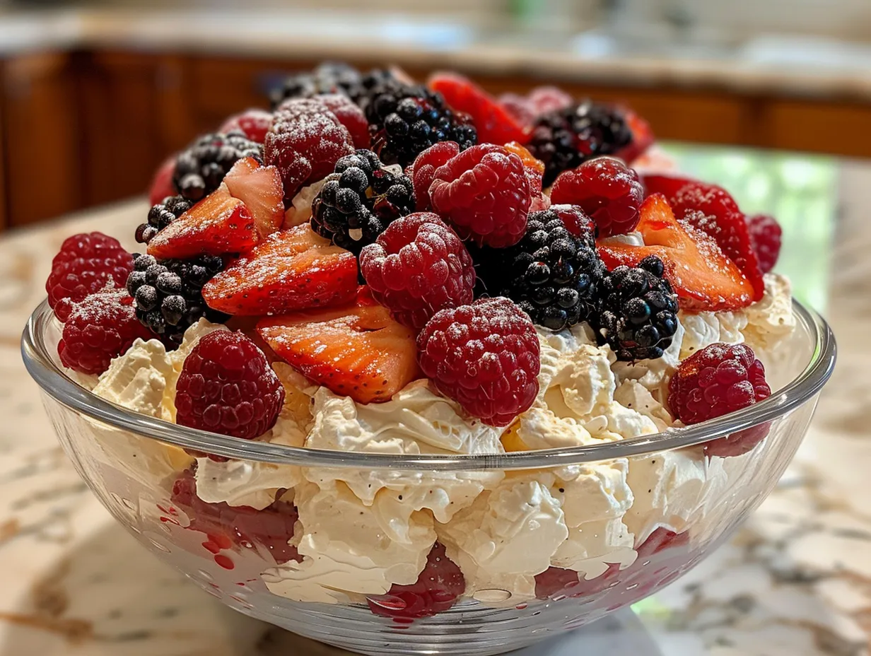 Berry Cheesecake Salad Overview