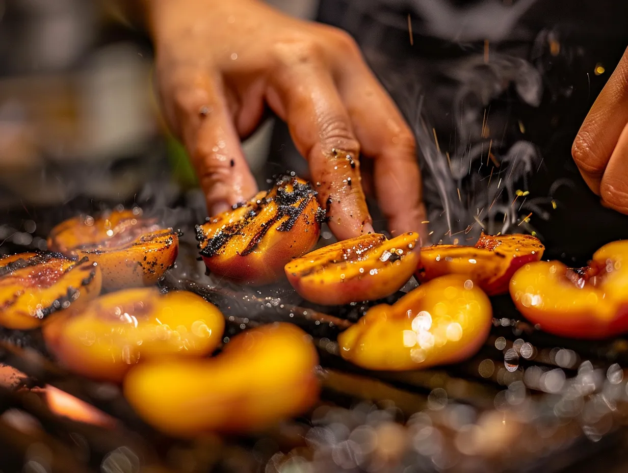 Caramelized Grilled Peach Prep