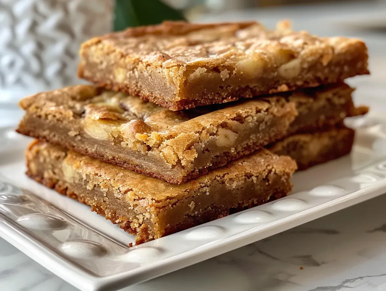 Chewy Banana Blondies Delight