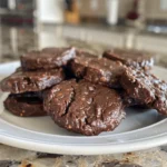 Chewy Fudge Cookies on a Plate