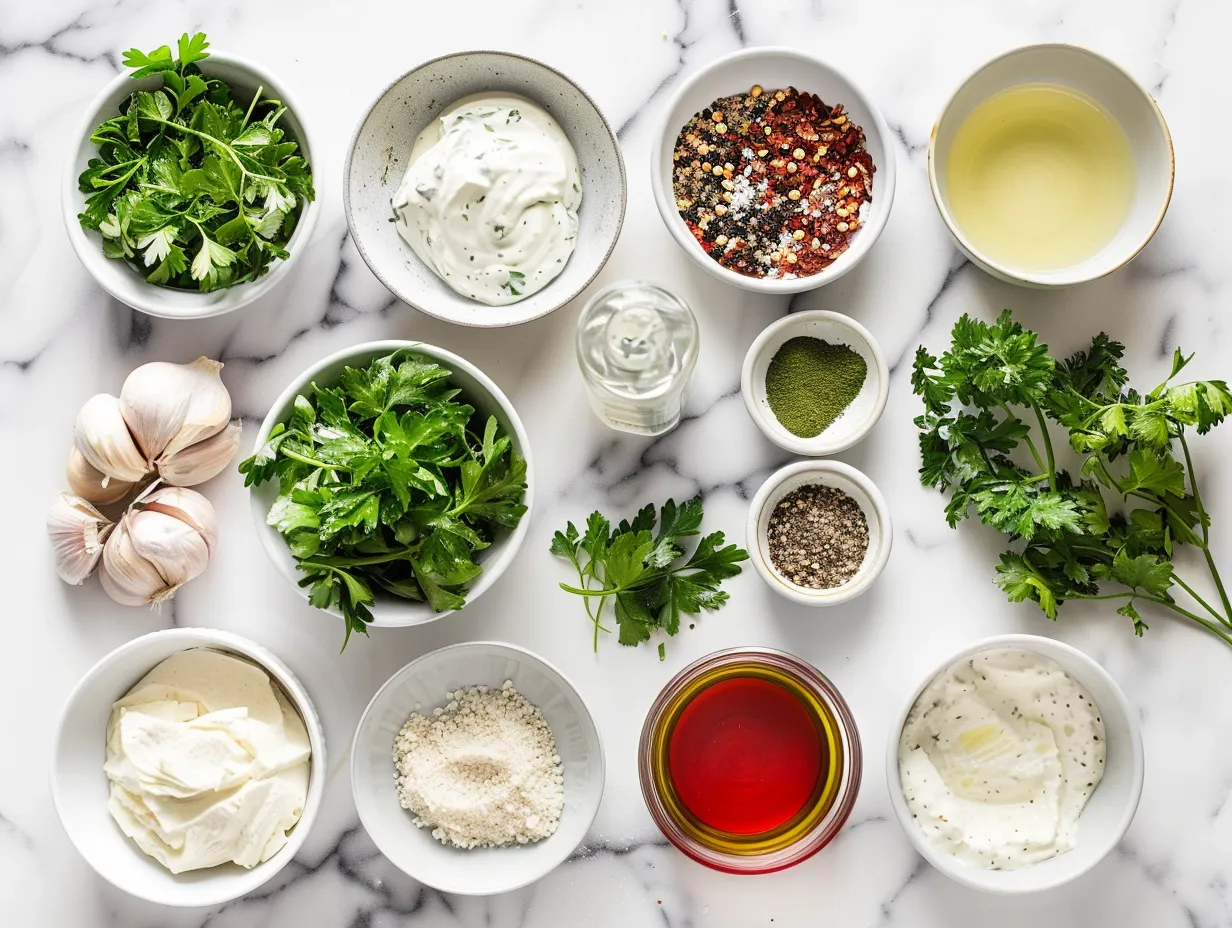 chicken shawarma and garlic sauce ingredients