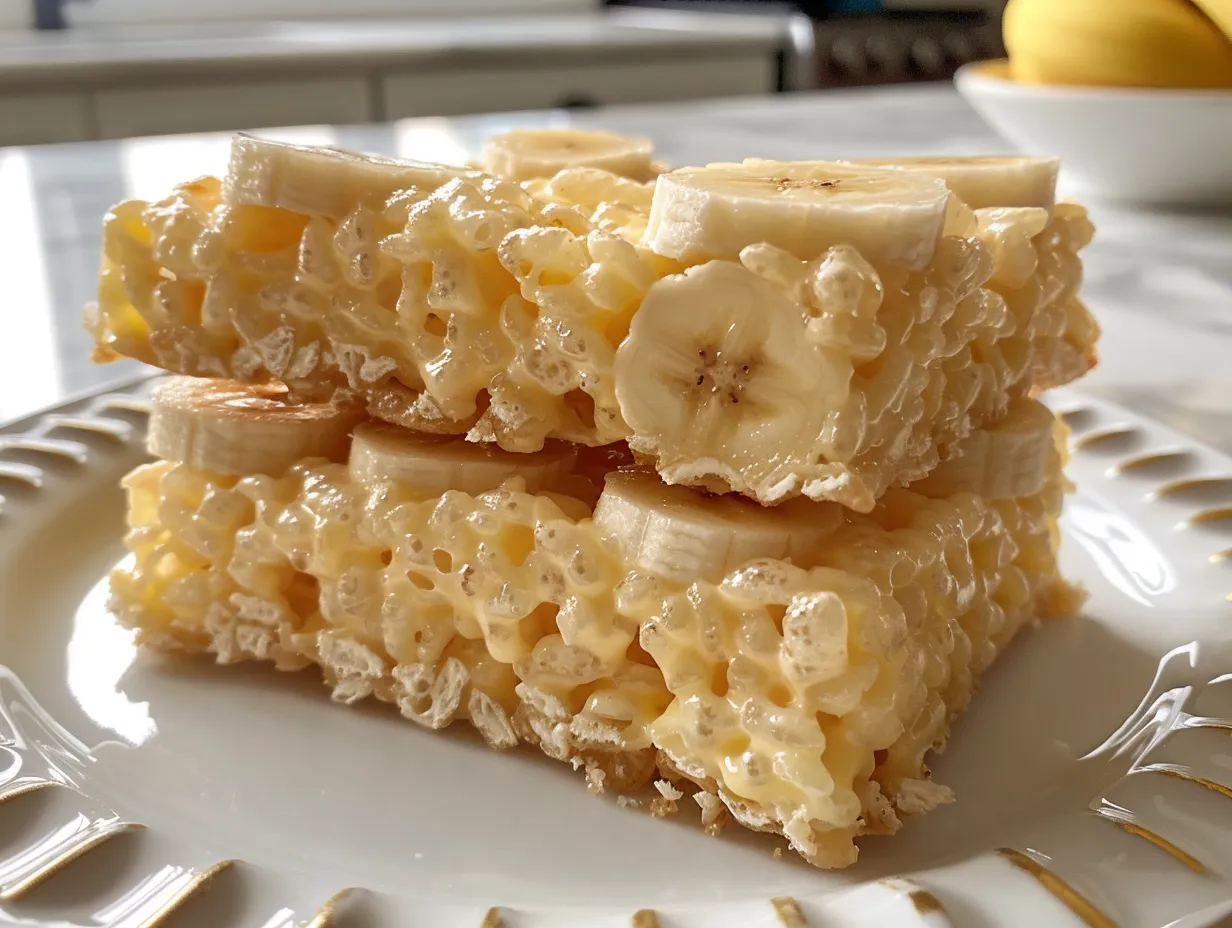 Easy Banana Pudding Rice Krispie Treats Recipe