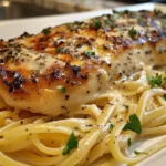 Creamy Garlic Parmesan Chicken with Cheesy Twisted Pasta: A Delicious Combination