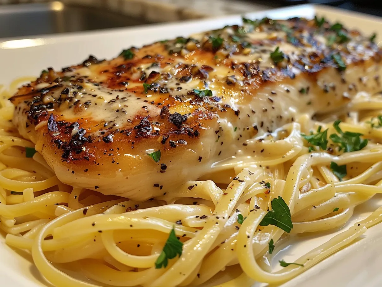 Creamy Garlic Parmesan Chicken with Cheesy Twisted Pasta: A Delicious Combination
