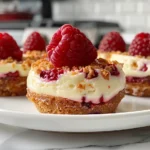 Decadent Cheesecake Raspberry Bites Display