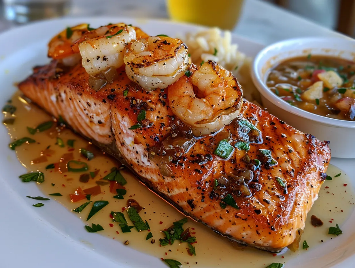 cajun salmon and shrimp