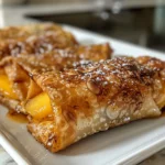 Delectable Peach Cobbler Egg Rolls