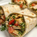 Delicious Bruschetta Chicken Pesto Wraps