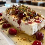 Delicious Feta Dip with Honey Pistachios and Cranberries