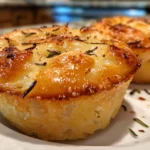 golden crust garlic rosemary focaccia muffins