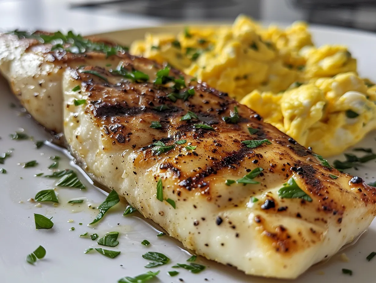 Delicious Grilled Halloumi with Scrambled Eggs