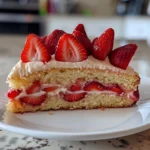 Delicious homemade strawberry cake
