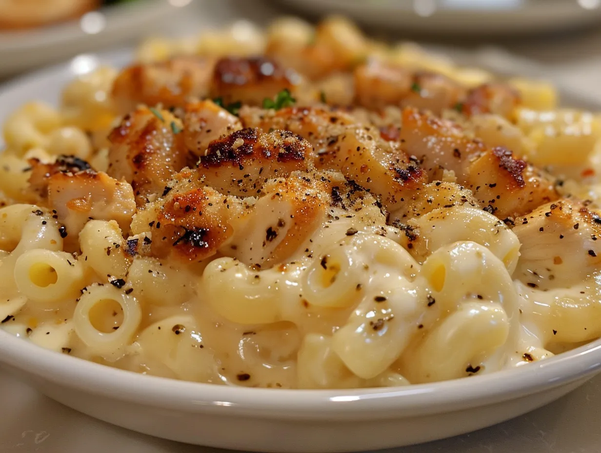 honey pepper chicken mac cheese