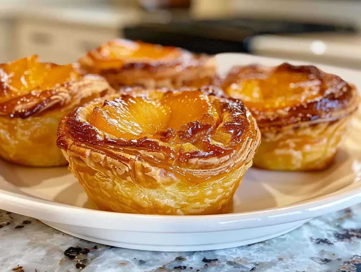 Delicious Peach Pie Cruffins on Display