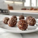 Delicious Pecan Pie Balls on a White Plate