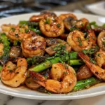 shrimp and asparagus stir-fry with mushrooms