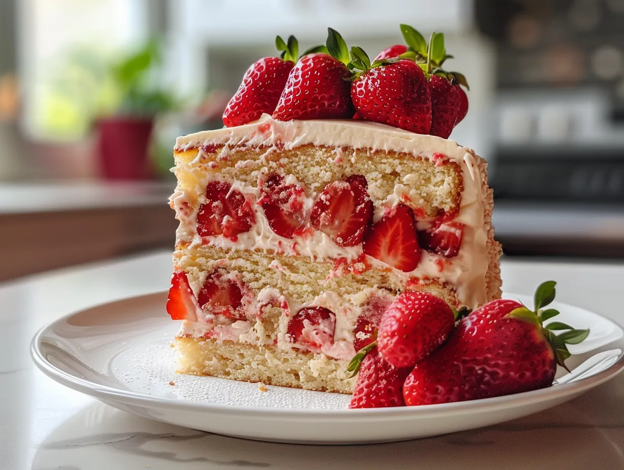 Best Strawberry Cake Ever