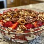 Delicious Strawberry Pecan Pretzel Salad