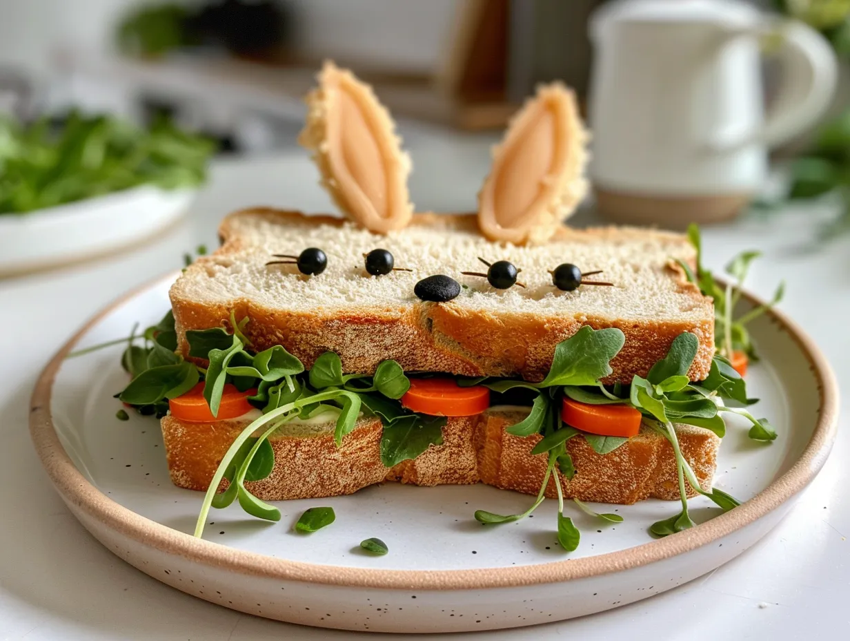 Delightful Whimsical Easter Bunny Sandwiches