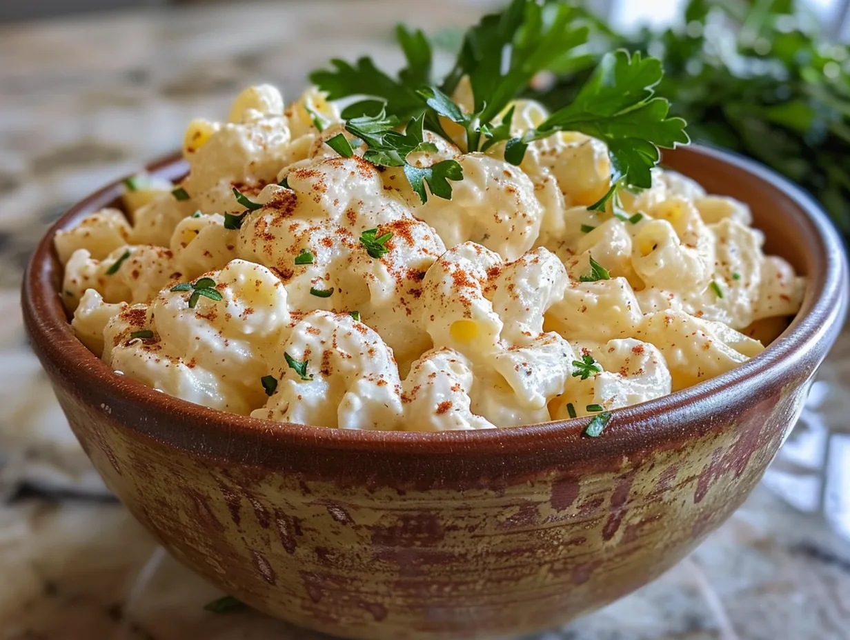 Deviled Egg Macaroni Salad