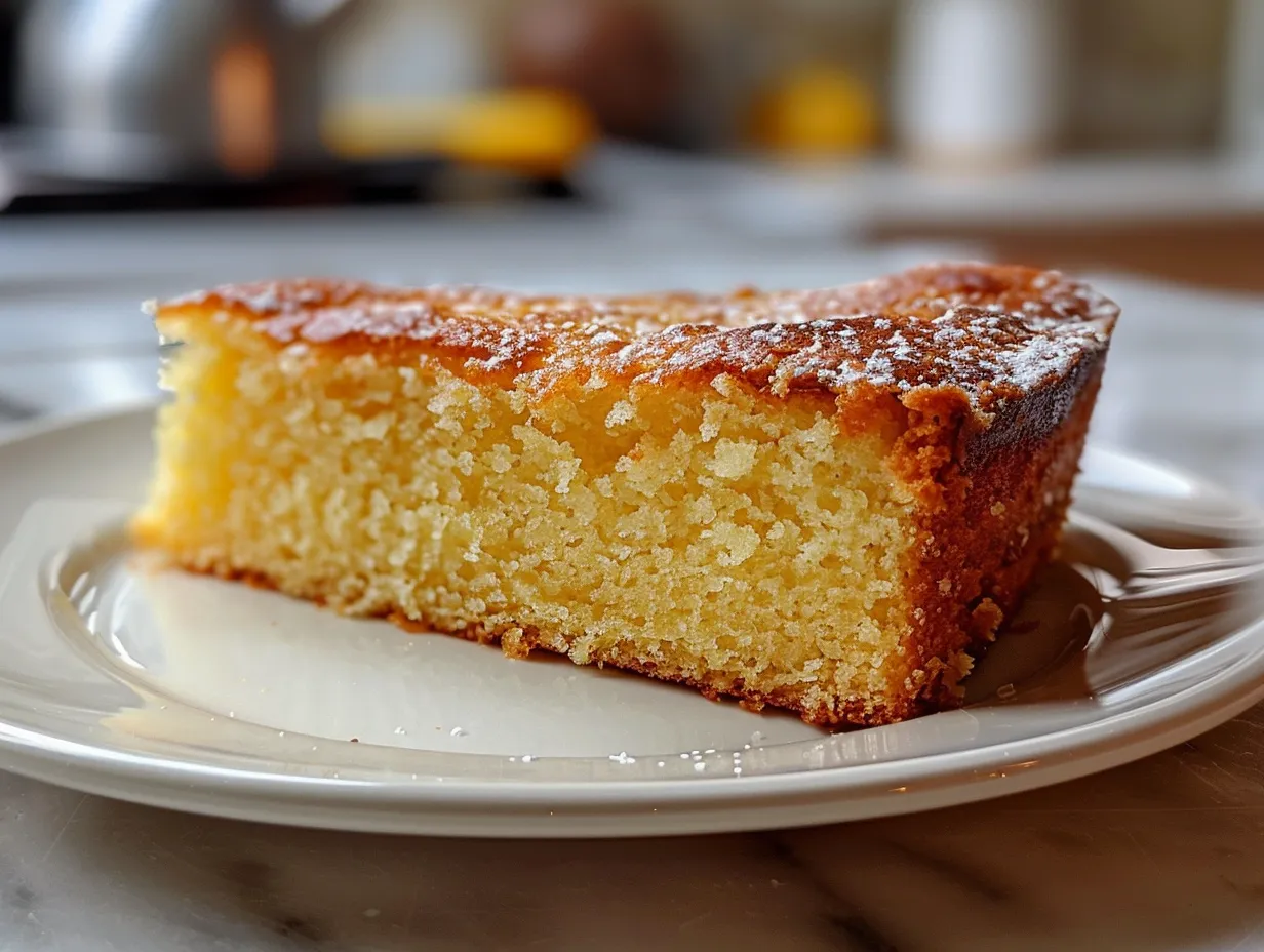 Easy vanilla cake with oil no butter On A Plate