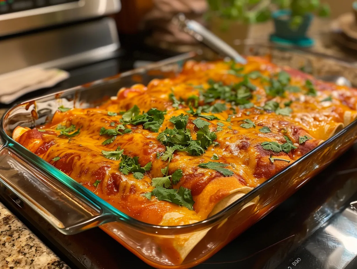 Enjoy your homemade beef enchiladas
