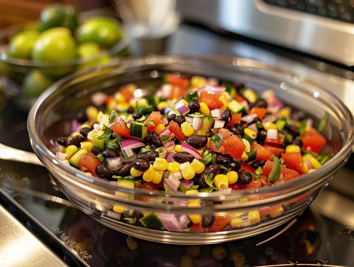Enjoy your homemade black bean corn salad