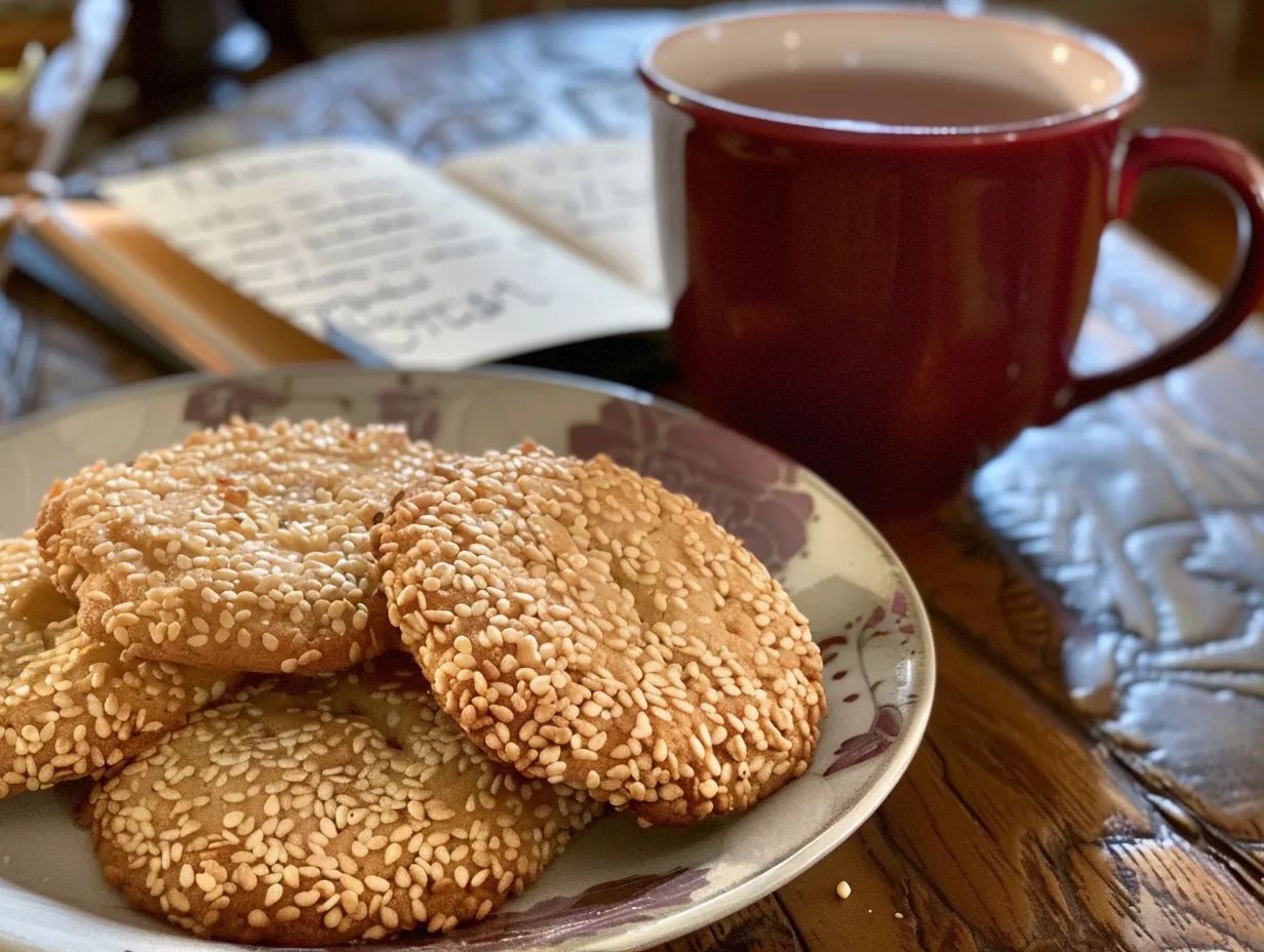 Enjoying Sesame Honey Cookies