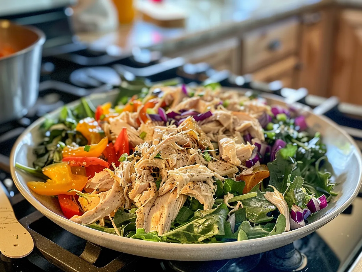 Enjoying your Shredded Chicken Plate