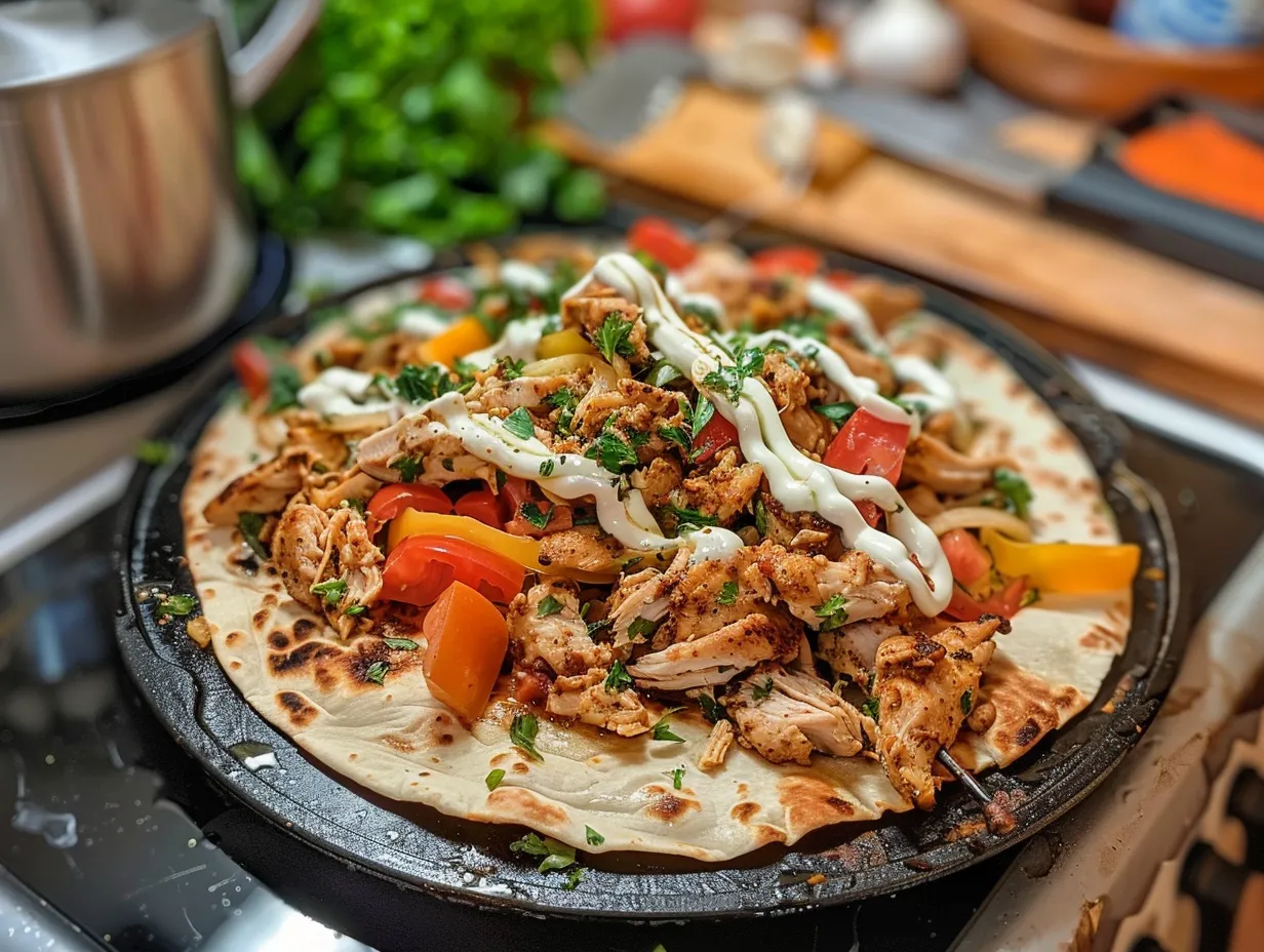 final plated chicken shawarma