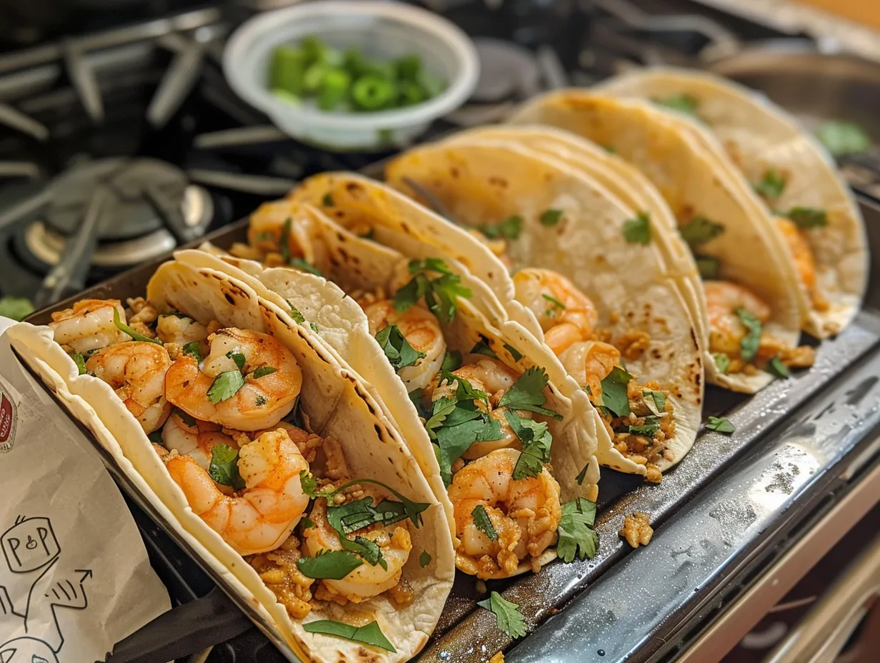Flavor-Packed Shrimp Tacos display