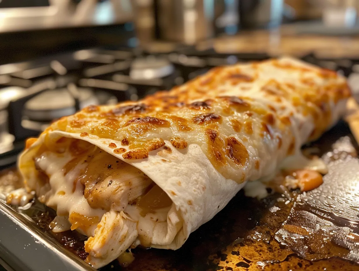 Finished Cheesy Garlic Chicken Wraps with a Personal Touch
