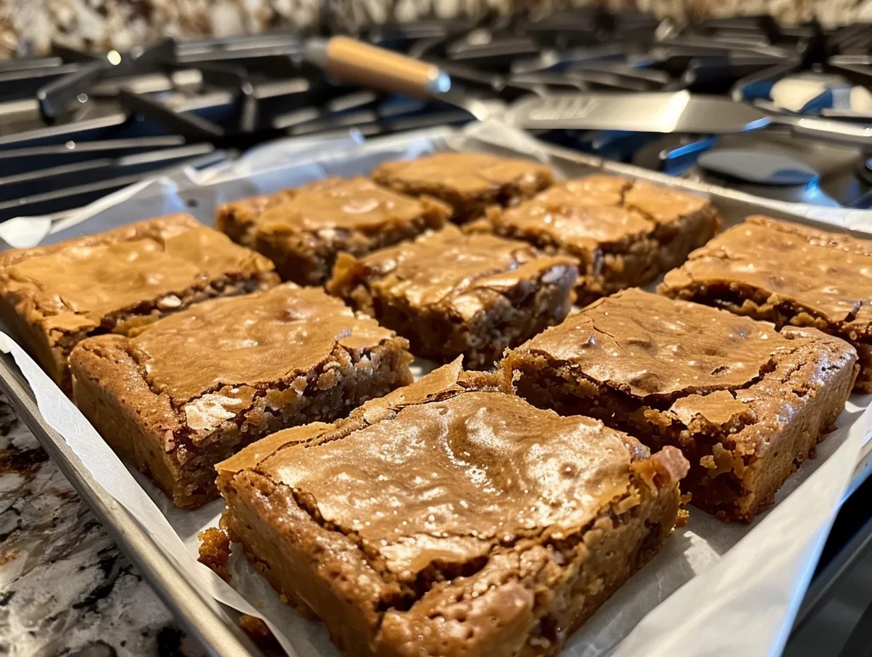 Finished Chewy Banana Blondies