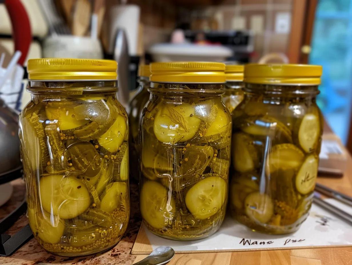 finished dill pickle hot sauce bottle