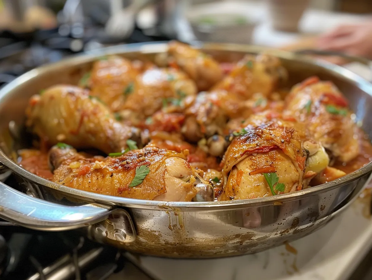 Finished easy instant pot chicken