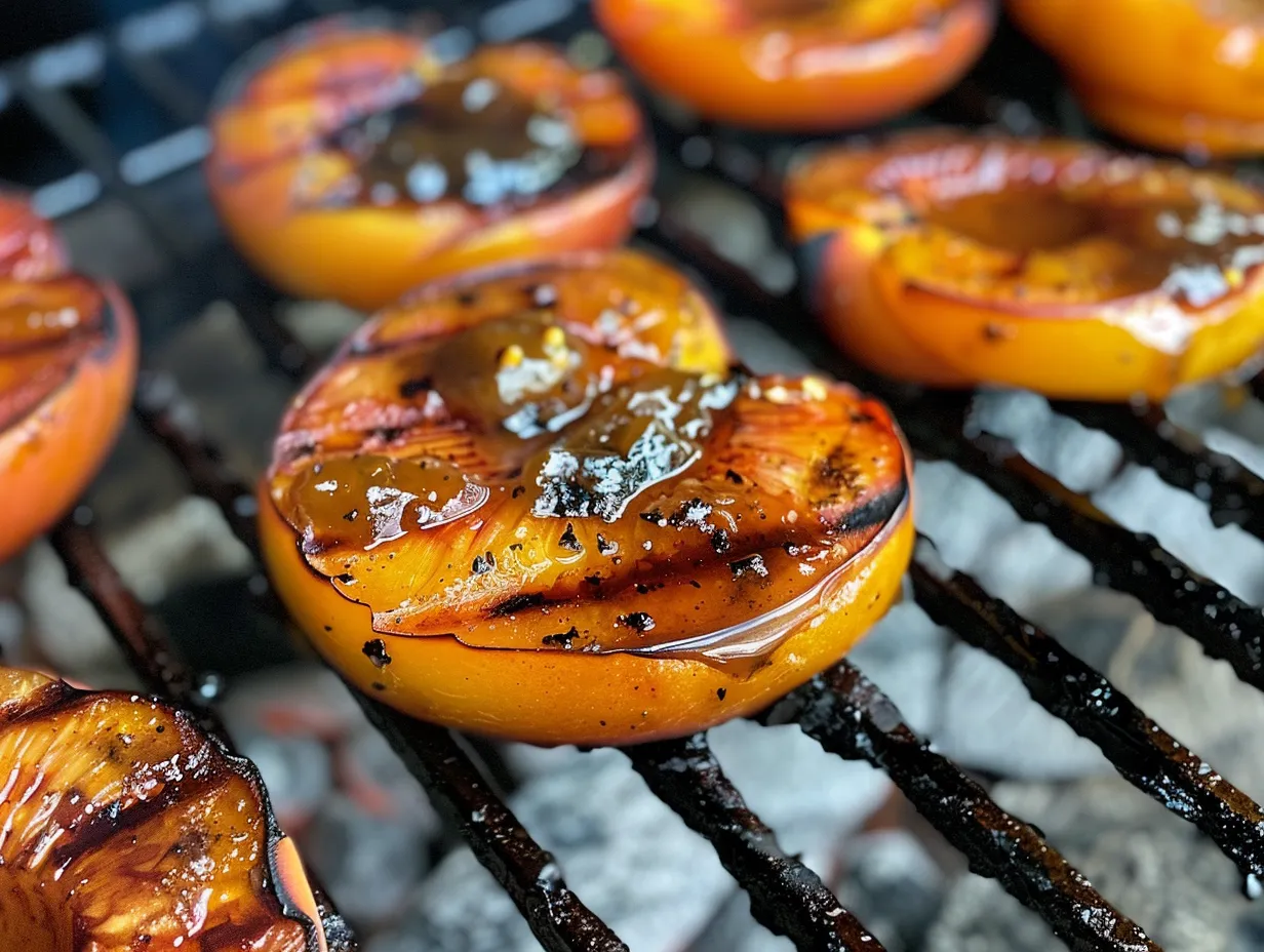 Finished Grilled Peaches
