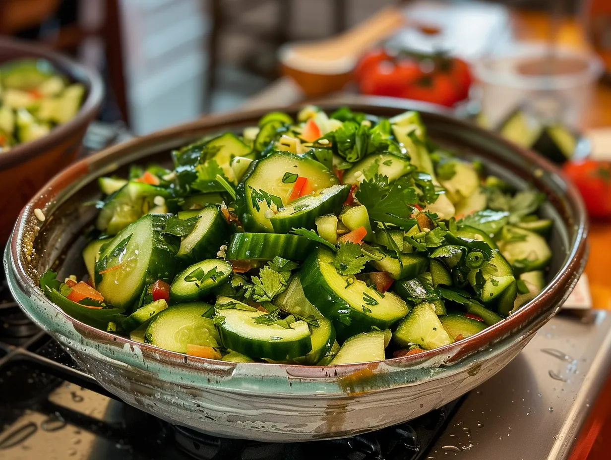 Finished Mexican Cucumber Salad