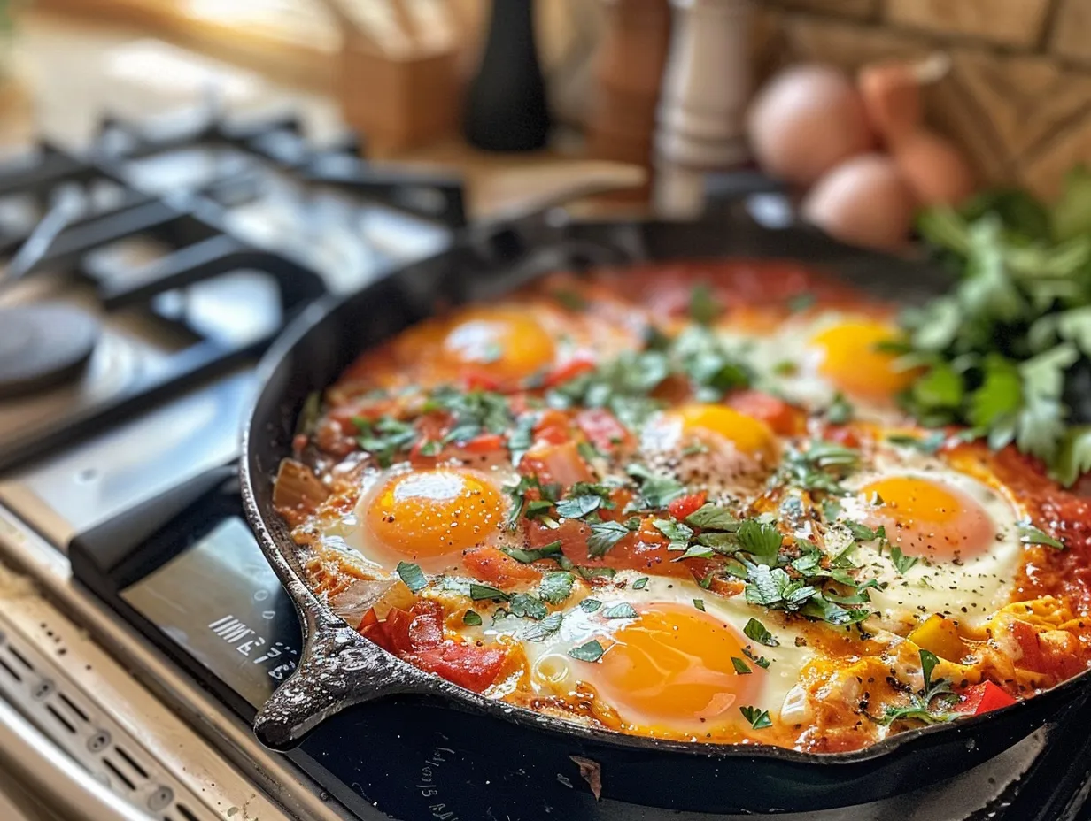 Finished Shakshuka on Stove