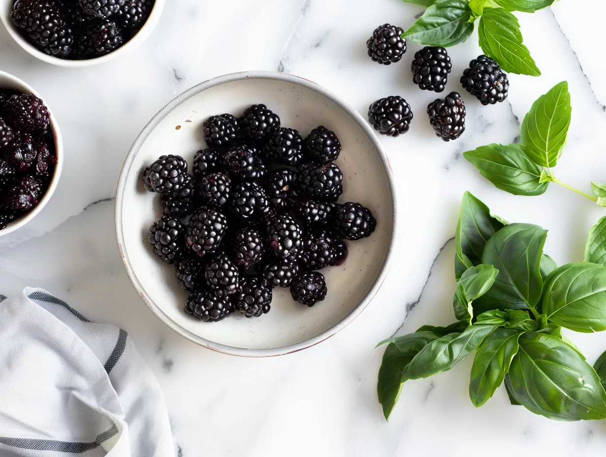 Fresh Blackberry Jam Ingredients